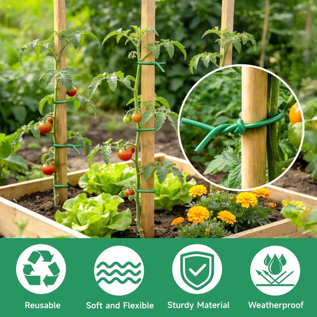 Alt view image 4 of 7 - Green Garden Wire with Pliers - 132 Feet 2.5mm Garden Ties Soft Plant Twist Ties Plant Wire for Climbing Plants Tomatoes Support Vines Vegetables Flowers Indoor & Outdoor Gardening Training