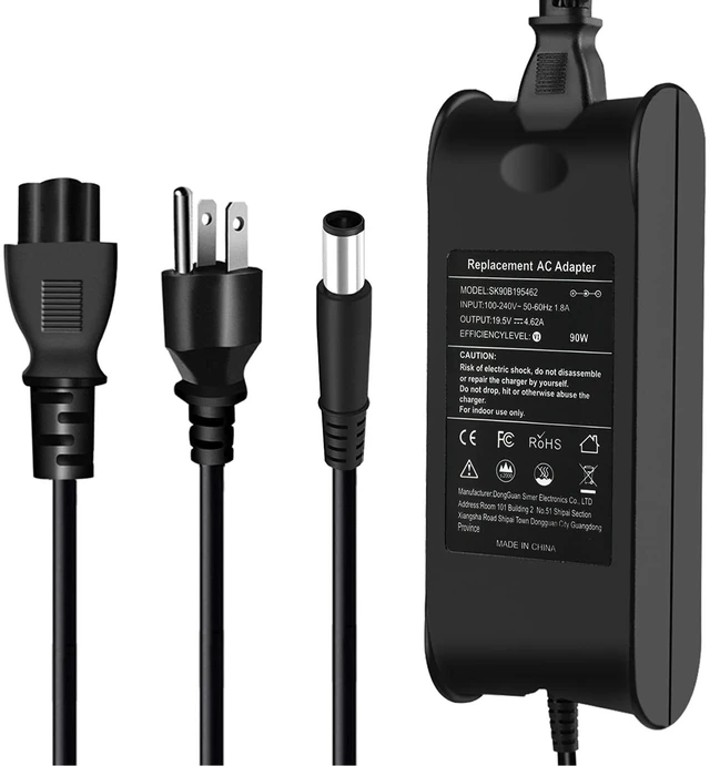 Main image of 90W Laptop Charger Compatible with Dell Inspiron 17r N7110 N7010 5720 15 N5010 N5030 N5040 N5050 15 15R 5537 15 M5010 M5030 1440 1520 1521 1720 1750 3537 7537 7548 7737 Power Supply Cord
