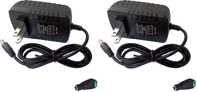 Main image of 5V 3A DC Power Supply Adapter AC 100V~240V to DC 5Volt Power Supply 3A 15W Converter 5.5X 2.5mm Plug 5Volt 3Amp 2A 1A Power Adapter for 5V LED Lights Security Camera Security System (Pack of 2)