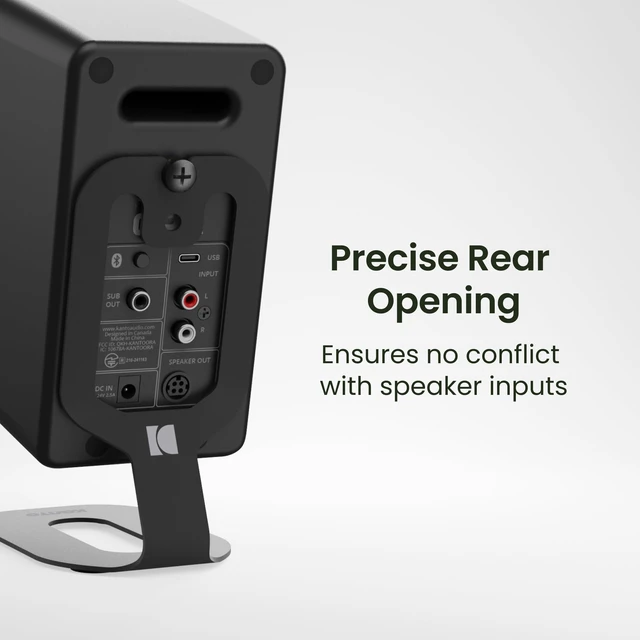 Alt view image 3 of 7 - SU2 Rear-Mounted Desktop Speaker Stands for Uki and Ora Elevated and Angled to Improve Sound ¼-20 Thread Holds 3.1 lbs Pair Black