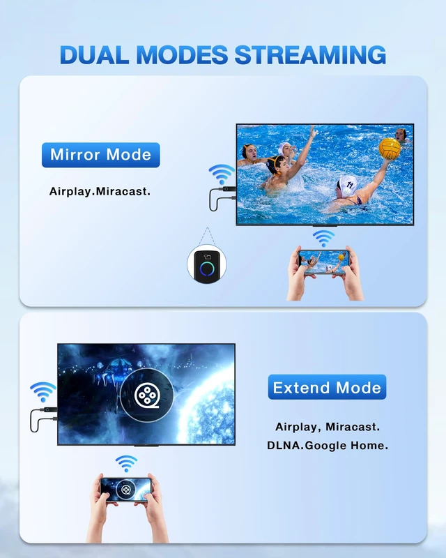 Alt view image 2 of 7 - 2026 Upgrade Wireless Display Dongle Adapter, Portable Transmitter 4K HDMI Streaming, AirPlay/Miracast, 5GHz WiFi Plug & Play for Smartphone/PC/TV/Projector(Focus)