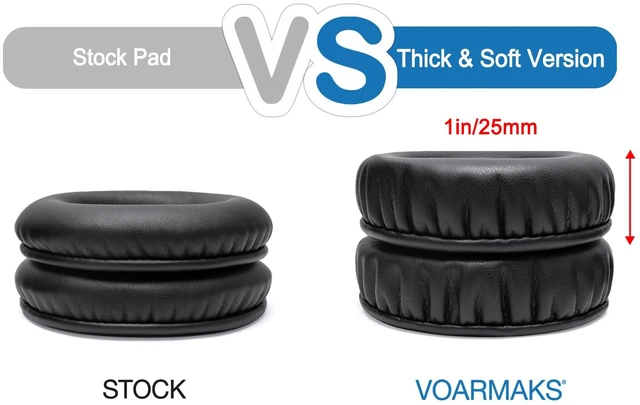 Alt view image 3 of 7 - HDJ X5 X7 X10 Replacement Ear Pads Compatible with Pioneer HDJ-X7 HDJ-X5 HDJ-X10 DJ Headphones Premium Protein Leather Memory Foam Ear Cushions