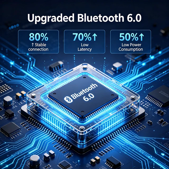 Alt view image 3 of 7 - Bluetooth 6.0 Transmitter Receiver, 2-in-1 Wireless Audio Adapter for Plane Low Latency Headphone Connector for TV, Airplane & Car, 3.5mm AUX Jack Bluetooth Transmitter