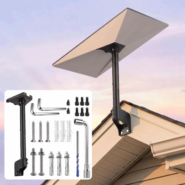 Main image of Starlink Mount for Standard 4/4X/Gen 3, 360° Adjustable Wall/Roof/Pole Kit Starlink Wall Mount, Aluminum Alloy Adapter & Extension Pole, Weatherproof, Rust-Resistant, for Standard V3/Gen 3
