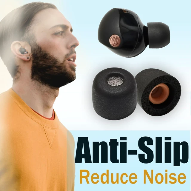 Alt view image 5 of 6 - Memory Foam Earbuds Tips for Sony WF-1000XM5 Replacement Ear Tips 3 Pairs Small Anti-Slip Tips for Sony Earbuds Accessories, Noise Isolating & Comfort Fit, Compatible with WF-1000XM4, Black