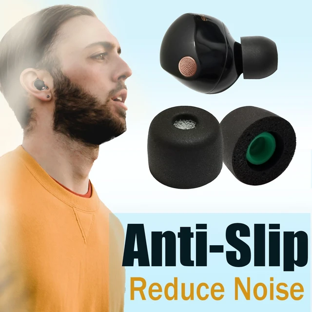Alt view image 5 of 6 - Memory Foam Replacement Ear Tips for Sony WF-1000XM5 3 Pairs Medium, Anti-slip Tips for Sony Earbuds Accessories, Noise Isolating & Comfort Fit, Compatible with WF-1000XM4, Black
