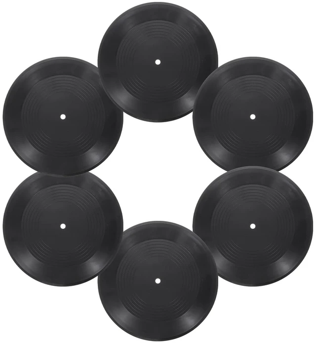Main image of 6Pcs Blank Vinyl Records 10 Inch Fake Record Vintage Decoration, PVC Plain Faux Blank Vinyl Records, Retro Vinyl Records for Home Studio Room Wall Aesthetic
