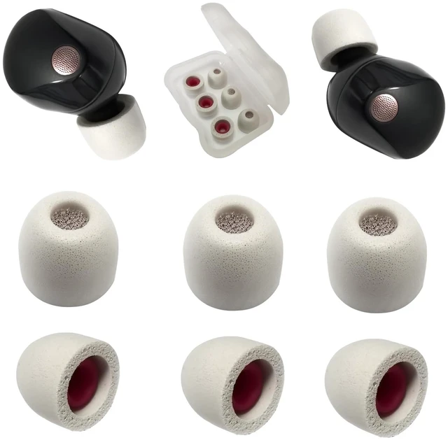 Main image of Memory Foam Replacement Earbuds Tips for Sony WF-1000XM5 with Filter Screen 3 Pairs Extra Small Sport Anti-slip XS Earbuds Accessories for Sony Earbuds, Noise Isolating & Comfort Fit, Gray