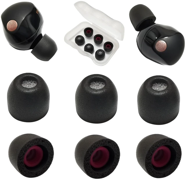 Main image of Memory Foam Replacement XS Earbuds Tips for Sony WF-1000XM5 Filter Screen 3 Pairs Extra Small Tips for Sony Earbuds Accessories, Noise Isolating & Comfort Fit