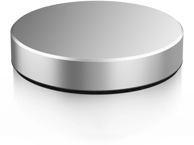 Main image of Turntable-Safe 7.1±0.2 oz (200±5 g) Aluminum Record Weight Stabilizer Balanced Vinyl Record Weight, Low-Profile Design, Soft Velvet Felt Damping Base, Reduces Micro-Vibration & Resonance, Silver