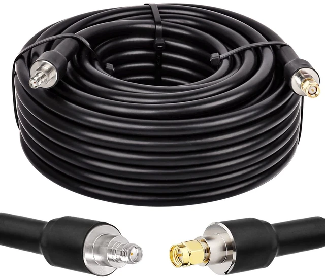 Main image of SMA Cable, SMA Extension Cable SMA Male to SMA Female Low Loss KMR400 SMA Coax Cable for 3G 4G LTE, 5G Modems/Routers, Ham, ADS-B, SDR Equipment75FT