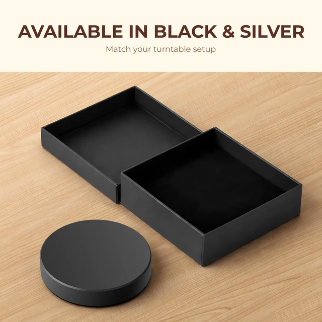 Alt view image 7 of 7 - Turntable-Safe 7.1±0.2 oz (200±5 g) Aluminum Record Weight Stabilizer Balanced Vinyl Record Weight, Low-Profile Design, Soft Velvet Felt Damping Base, Reduces Micro-Vibration & Resonance, Black