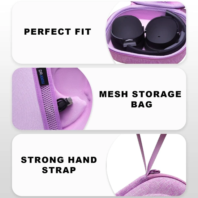Alt view image 5 of 7 - Hard Case for Skullcandy Bluetooth Headphones, Purple(Case Only) for Skullcandy Crusher ANC 2/Crusher Evo/Crusher 1080/Crusher 720/Crusher/Crusher 540/Hesh ANC/Hesh Evo/Hesh 540 Headphones