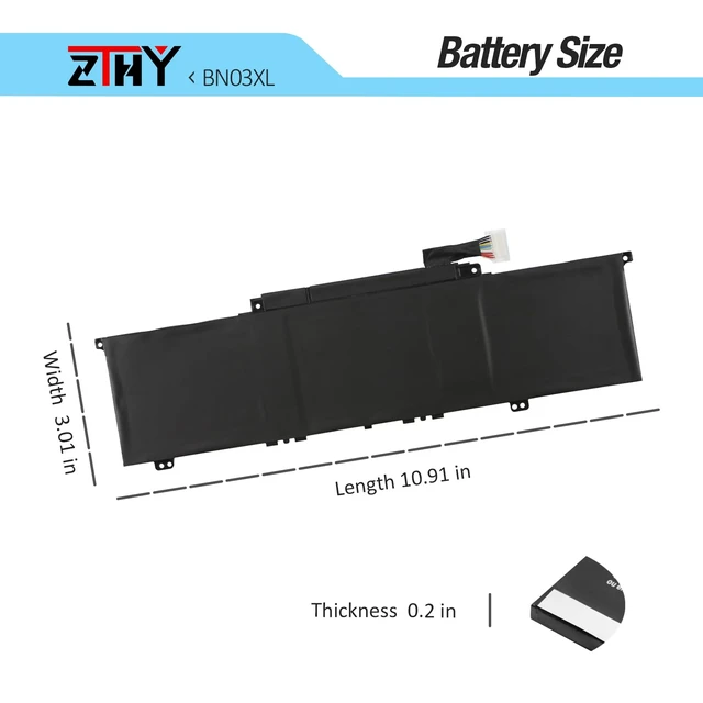 Alt view image 7 of 7 - 51Wh BN03XL Battery for HP Envy X360 13-AY 13-BA 13-BD 13M-BD 15-ED 15-EU 13T-BA 13T-BD 15M-ED 15-EE 15Z-EU 15M-EU 15M-EE 15-ES 15-EW0XXX 13-ay0xxx 13-ba0xxx 13m-bd0xxx 15m-ed0xxx 15-ee0xxx 15-eu0xxx