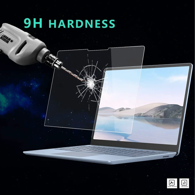Alt view image 4 of 7 - AmorShield Surface Laptop Go 3 (2023) 12.4" Glass Screen Protector 9H Hardness/Easy Installation/Ultra Clear/Tempered Glass, Also Compatible for Microsoft Surface Laptop Go 2/1(2020), 2 Pack