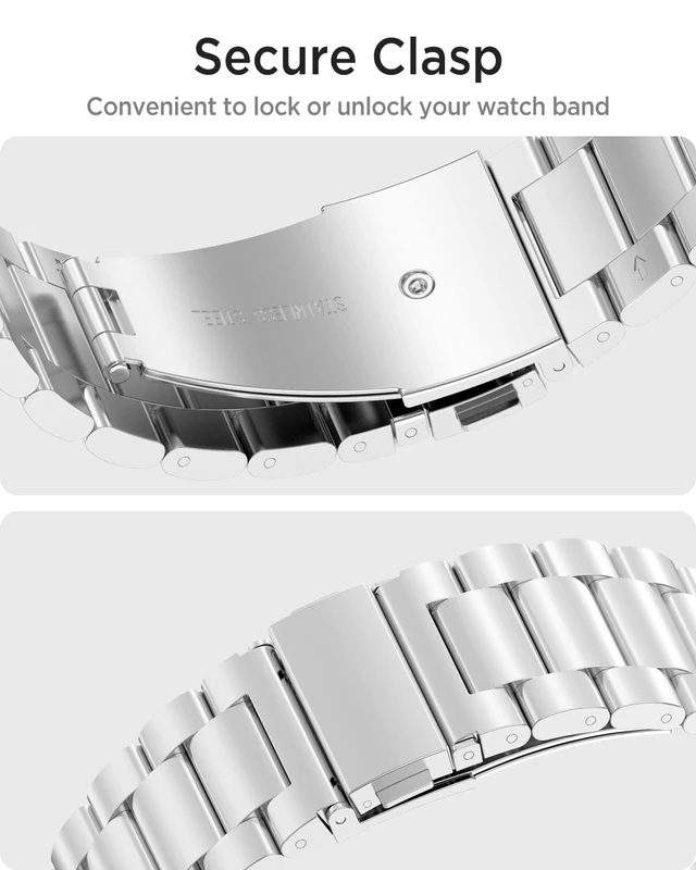 Alt view image 6 of 7 - Metal Band Compatible for Amazfit T-Rex 3, Waterproof, Lightweight, Men Women Durable Business Replacement Strap, Adjustable Wristband, 22mm Stainless Steel Band Bracelet for Amazfit T-Rex 3