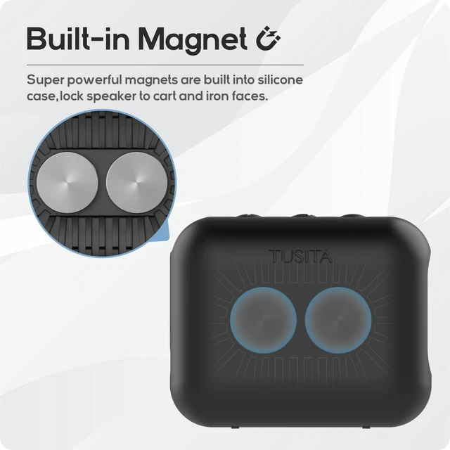 Alt view image 5 of 7 - Magnetic Shockproof Case Compatible with JBL GO 4 Speaker, Golf Cart Accessories