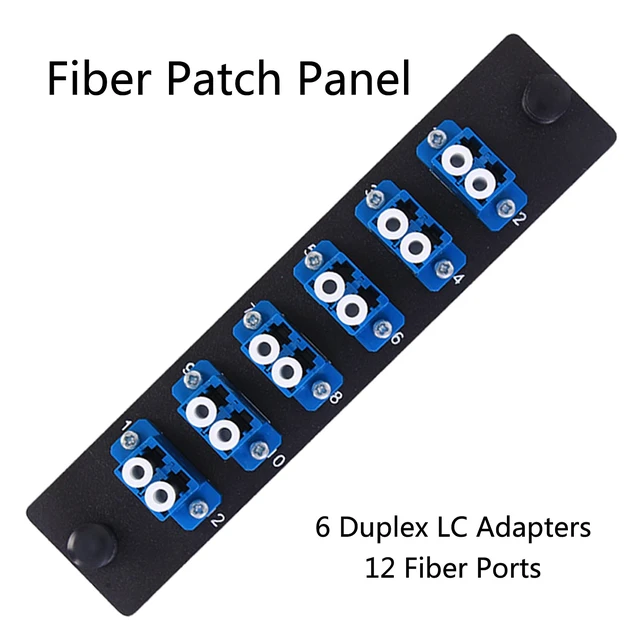 Alt view image 2 of 7 - 6 Duplex LC Adapters LGX Footprint Fiber Patch Panel Loaded 12 Fiber Ports Couplers Enclosure - LC UPC Blue Compatible with SingleMode Multimode 1.25G/10GB OS1-2/OM1-3
