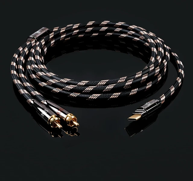 Alt view image 7 of 7 - SKW USB C to 2 RCA Audio Cable Audiophile Type C to 2RCA Male Jack Plug Y Adapter Cord Compatible with iPad Pro, MacBook, Samsung, Pixel 7 Pro 4.9ft/1.5M