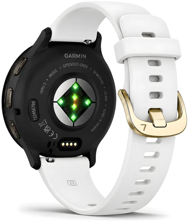 Main image of 22mm Silicone Band Compatible with Venu 4 45mm/Venu 3/Venu 2, Soft Waterproof Sports Replacement Strap for Vivoactive 4/Forerunner 265/255/745 for Men Women