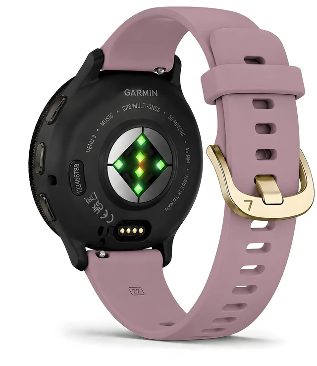 Main image of 22mm Silicone Band Compatible with Venu 4 45mm/Venu 3/Venu 2, Soft Waterproof Sports Replacement Strap for Vivoactive 4/Forerunner 265/255/745 for Men Women