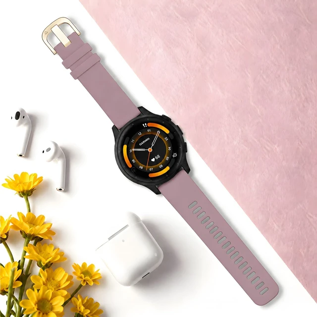 Alt view image 3 of 7 - 22mm Silicone Band Compatible with Venu 4 45mm/Venu 3/Venu 2, Soft Waterproof Sports Replacement Strap for Vivoactive 4/Forerunner 265/255/745 for Men Women