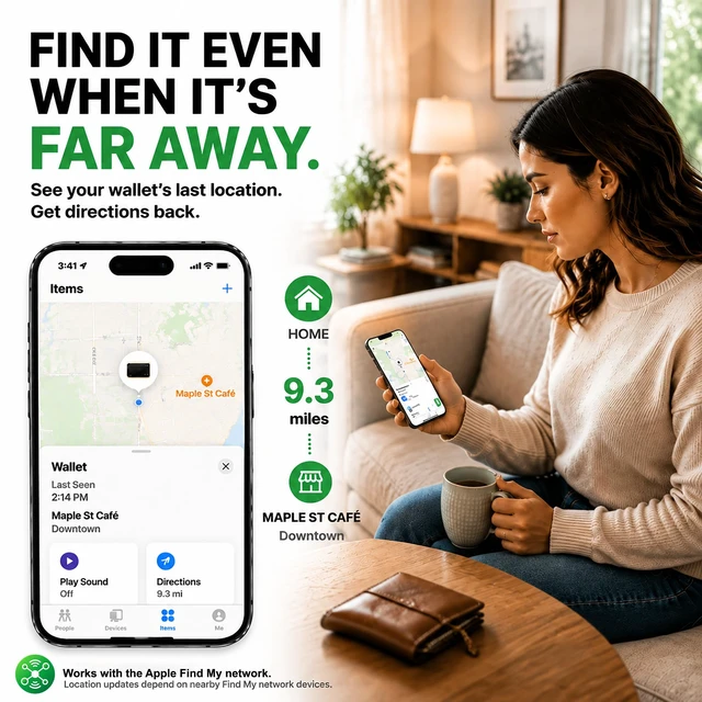 Alt view image 3 of 7 - Wallet Tracker Card, Rechargeable, Works with Apple Find My 1.6mm thin, Qi rechargeable, 5-month battery, IP68 waterproof, Left-Behind Alerts, iPhone & iPad compatible