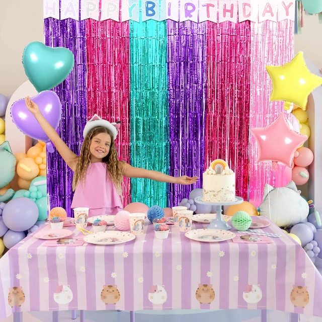 Alt view image 5 of 7 - Cute Dollhouse Birthday Decorations, Including 2 Pack Dollhouse Party Streamers, 24pcs Doll House Balloons & 1pcs Doll House Birthday Banner for Doll-House Party Photo Backdrop Supplies