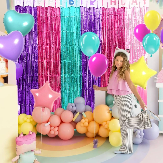 Alt view image 7 of 7 - Cute Dollhouse Birthday Decorations, Including 2 Pack Dollhouse Party Streamers, 24pcs Doll House Balloons & 1pcs Doll House Birthday Banner for Doll-House Party Photo Backdrop Supplies