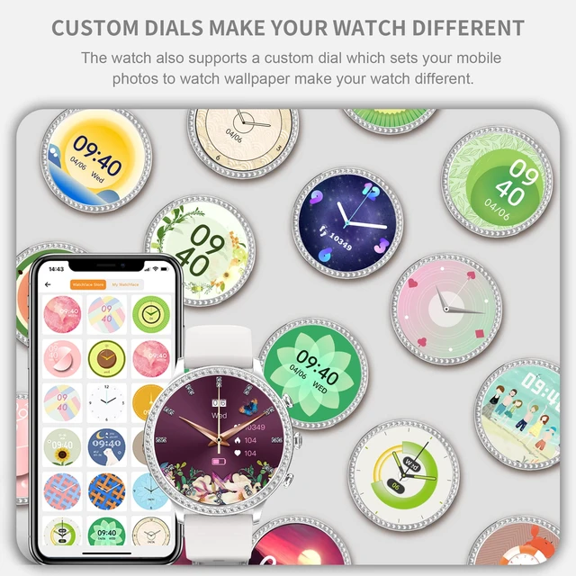Alt view image 4 of 7 - Shining Women Smart Watch for Android & iOS Phone (Answer/Make Call), Women Watch AI Voice Control, Fitness Tracker Watch with 19 Sports Modes,Whole Day Health Monitor HR/BP/SpO2
