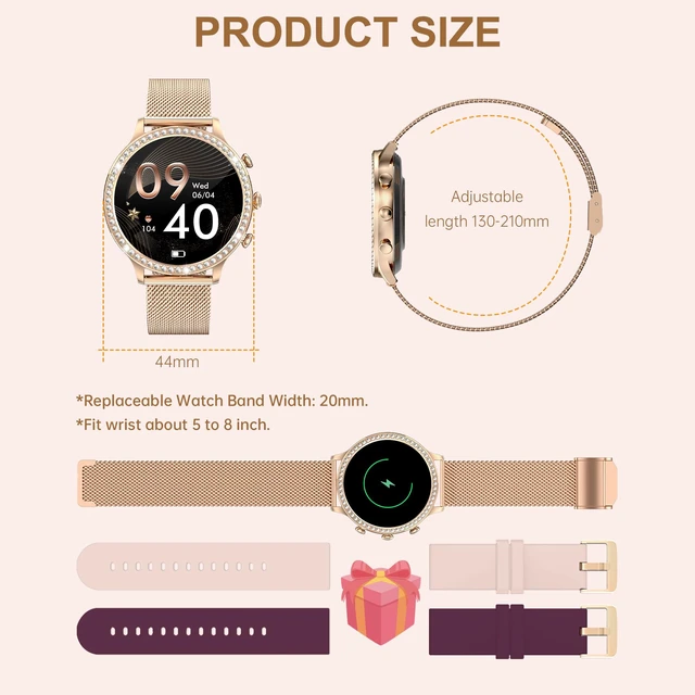 Alt view image 7 of 7 - Smart Watches for Women (Answer/Make Call), Smart Watch for Android & iPhone, 1.32" HD Fitness Tracker Watch Sleep/Heart Rate/SpO2 Monitor Pedometer Waterproof Smartwatch,Multiple Sports Modes