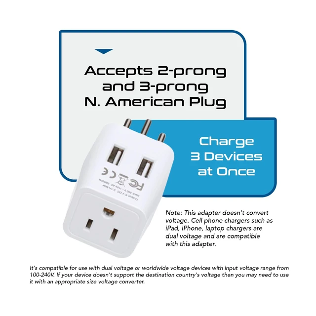 Alt view image 5 of 7 - Switzerland Travel Adapter Plug with Dual USB + Usa Input - Type J - Ultra Compact - Safe Grounded for Laptops, Cell Phones, Chargers, Camera and More (CTU-11A)