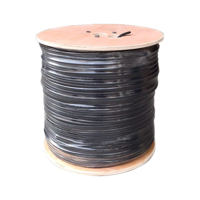 Alt view image 2 of 5 - 1000 ft. Siamese RG59 Coaxial CCTV Combo Cable Black - 20AWG RG59 + 18/2 18AWG Power
