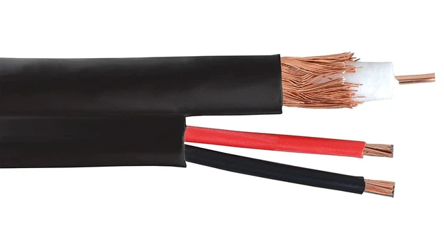 Alt view image 3 of 5 - 1000 ft. Siamese RG59 Coaxial CCTV Combo Cable Black - 20AWG RG59 + 18/2 18AWG Power
