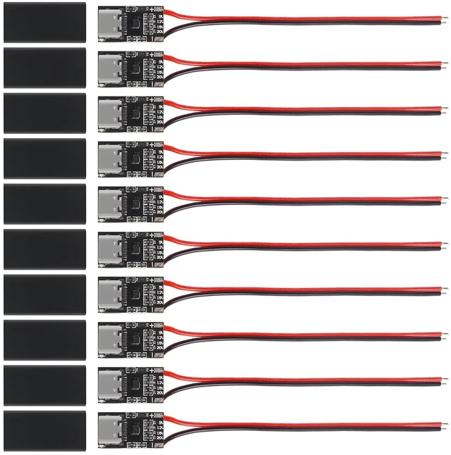 Main image of 10PCS Type-C PD3.0 QC Trigger Board USB-C PD QC 5V 9V 12V 15V 20V DC Fixed Voltage Power Trigger Module 5A with QC Trigger Housing for Household Electronics
