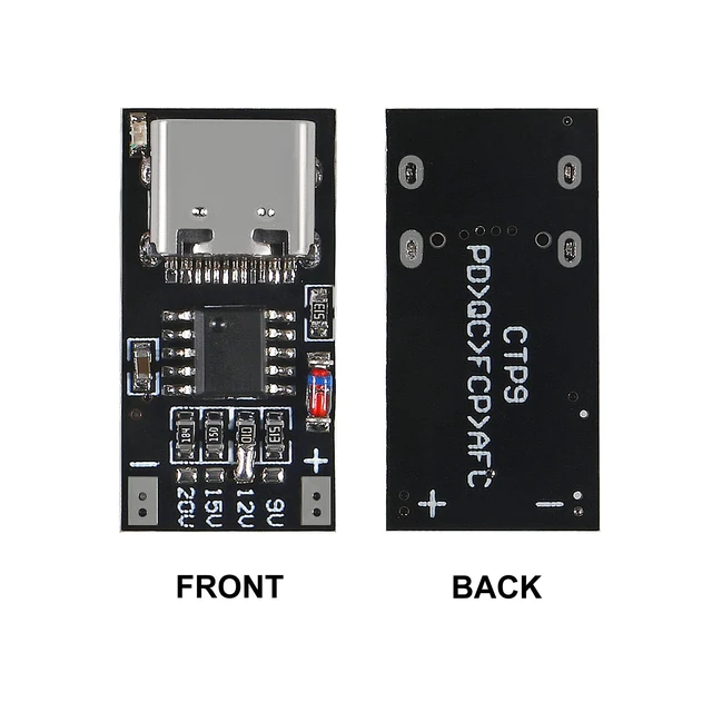 Alt view image 2 of 6 - 10PCS USB-C PD Trigger Board Module PD/QC Decoy Board Fast Charge USB Type-c to 12v High Speed Charger Power Delivery Boost Module
