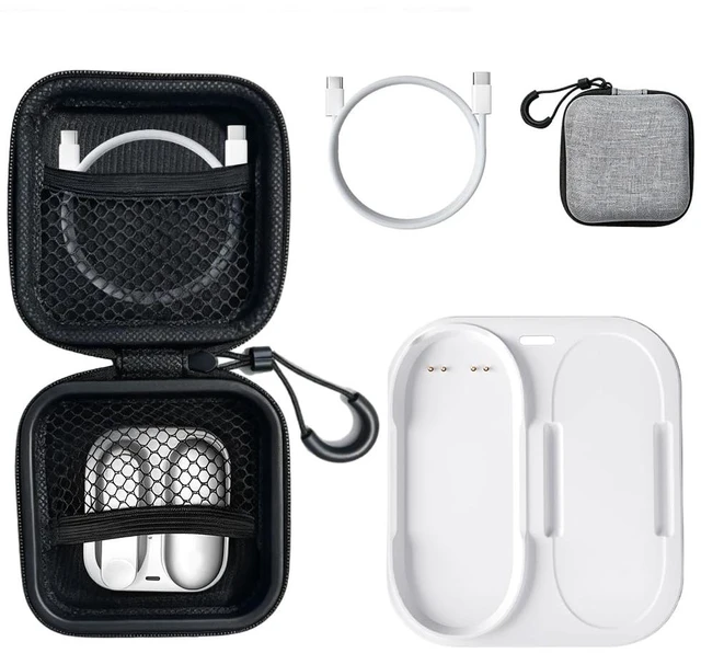 Main image of 2-in-1 Charging Dock &Hard Case for PLAUD NotePin S Voice Recorder, Magnetic Charger Base +USB-C Braided Cable +Protective Storage Bag,Compatible with PLAUD NotePin/NotePin S AI Voice Recorder