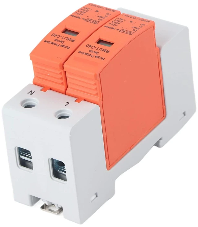 Alt view image 7 of 7 - 2Pcs AC 420V 2P Protector SPD Protective Devices AC Arrester Protector Home Circuit Breaker (Imax: 40kA)