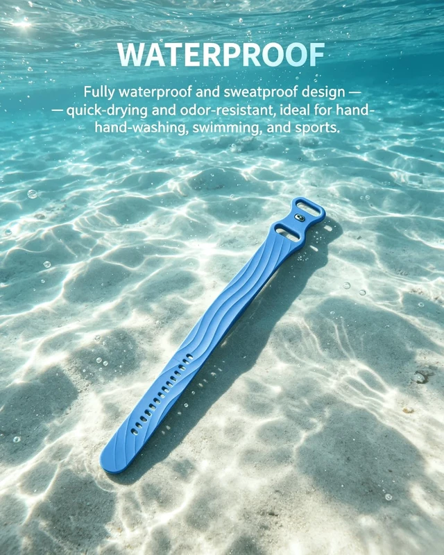 Alt view image 2 of 7 - Silicone Band for Google Fitbit Air,Adjustable Replacement Strap, Cerulean 130-210mm, Tidal Wave/ Cutout/ Python Pattern, Ultra-Soft, Sweat Resistant, Waterproof, Anti-Scratch, Skin-Friendly Silicone