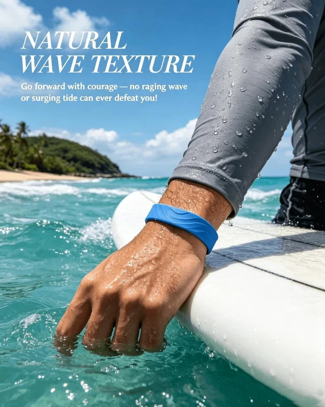 Alt view image 3 of 7 - Silicone Band for Google Fitbit Air,Adjustable Replacement Strap, Cerulean 130-210mm, Tidal Wave/ Cutout/ Python Pattern, Ultra-Soft, Sweat Resistant, Waterproof, Anti-Scratch, Skin-Friendly Silicone