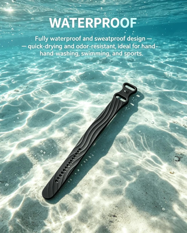 Alt view image 2 of 7 - Silicone Band for Google Fitbit Air,Adjustable Replacement Strap, Obsidian 130-210mm, Tidal Wave/ Cutout/ Python Pattern, Ultra-Soft, Sweat Resistant, Waterproof, Anti-Scratch, Skin-Friendly Silicone
