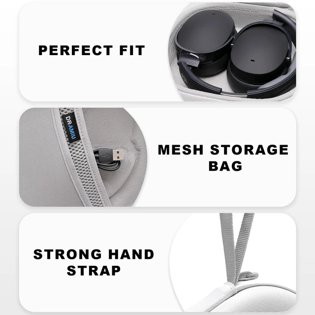 Alt view image 3 of 7 - Hard Case for Skullcandy Bluetooth Headphones, White(Case Only) for Skullcandy Crusher ANC 2/Crusher Evo/Crusher 1080/Crusher 720/Crusher/Crusher 540/Hesh ANC/Hesh Evo/Hesh 540 Headphones