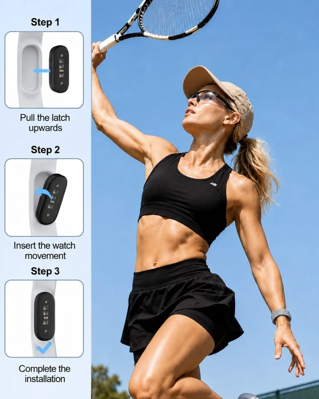 Alt view image 6 of 7 - Silicone Band for Google Fitbit Air,Adjustable Replacement Strap, Cerulean 130-210mm, Tidal Wave/ Cutout/ Python Pattern, Ultra-Soft, Sweat Resistant, Waterproof, Anti-Scratch, Skin-Friendly Silicone