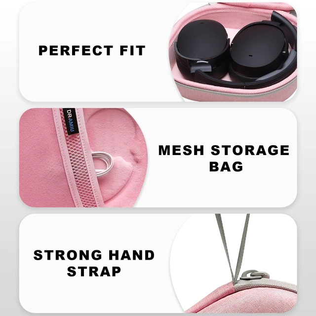 Alt view image 5 of 7 - Hard Case for Skullcandy Bluetooth Headphones, Pink(Case Only) for Skullcandy Crusher ANC 2/Crusher Evo/Crusher 1080/Crusher 720/Crusher/Crusher 540/Hesh ANC/Hesh Evo/Hesh 540 Headphones
