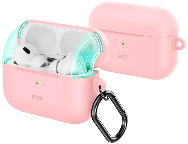 Main image of for AirPods Pro 2 Case, Magnetic Lid, Cloud Series, Pink Compatible with AirPods Pro 2nd/1st Case (2023/2022/2019), (USB-C/Lightning Cable), Full Drop Protection Cover with Carabiner