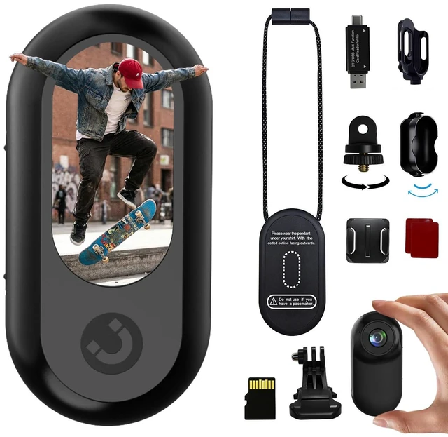 Main image of Mini Body Cam with 16GB Memory Card, 26g Light Thumb Action Camera,Black 1.0" Screen, Hands-Free Wearable Hiking Camera, Helmet Camera for Motorcycle, Fishing, Pet POV Shooting, Ideal Gifts for Men