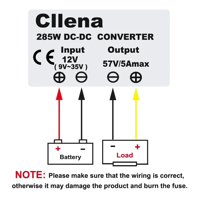 Alt view image 7 of 7 - DC12V(9V-35V) Step Up to 57V 5A 285W Booster Converter Power Supply Voltage Transformer for Starlink GEN 3 Router