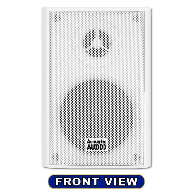 Alt view image 6 of 7 - AA351W 2 Way High Performance Indoor Outdoor 500W Speakers with Powerful Bass (1 Pair, White)