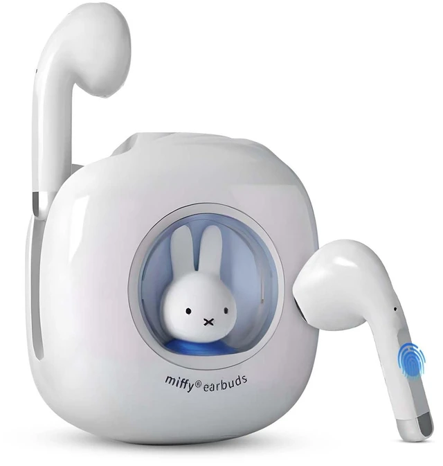 Main image of Next-Gen x Miffy 2026 Wireless Earbuds, BT5.3 36H Playtime AI ENC Noise Cancelling IPX7, Bluetooth Sport Earphones with Charging Case, Bunny Design Pastel Sky Blue - Gift for Father's Day