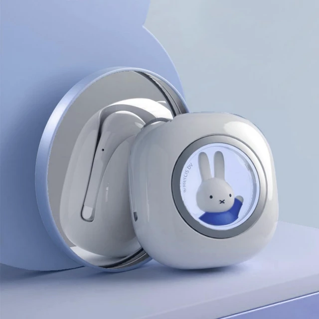 Alt view image 7 of 7 - Next-Gen x Miffy 2026 Wireless Earbuds, BT5.3 36H Playtime AI ENC Noise Cancelling IPX7, Bluetooth Sport Earphones with Charging Case, Bunny Design Pastel Sky Blue - Gift for Father's Day